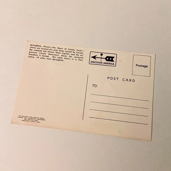 Vintage Illinois State Museum Travel Brochure Heart of Lincoln Land Postcard - Picture 15 of 16